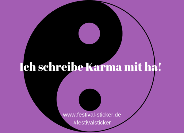 Sticker: Karma schreibt man mit ha!