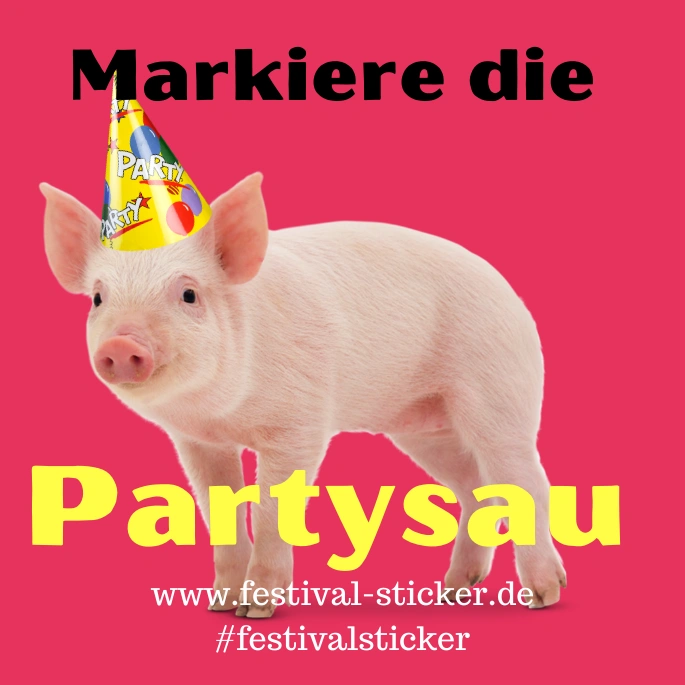 Sticker: Markiere die Partysau