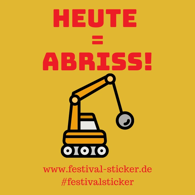 Sticker: Abriss