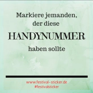 Sticker: Markiere jemanden der diese Handynummer haben sollte