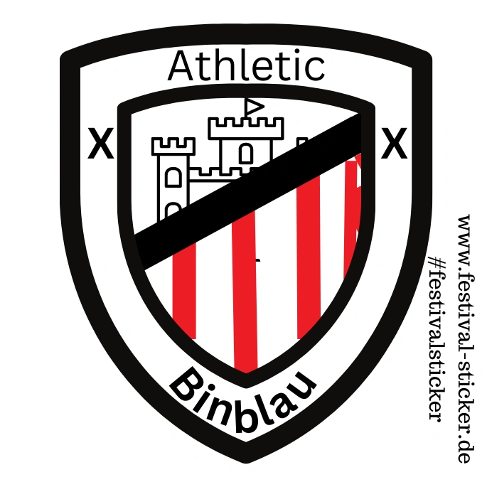Sticker: Athletic Binblau
