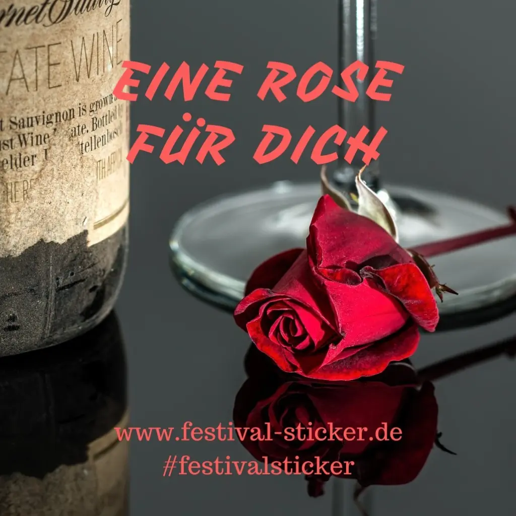 Sticker: Eine Rose für dich