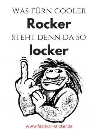 Sticker: Was fürn cooler Rocker steht denn da so locker